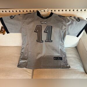 Nike Grey Philadelphia Eagles Throwback Jersey-Wentz #11